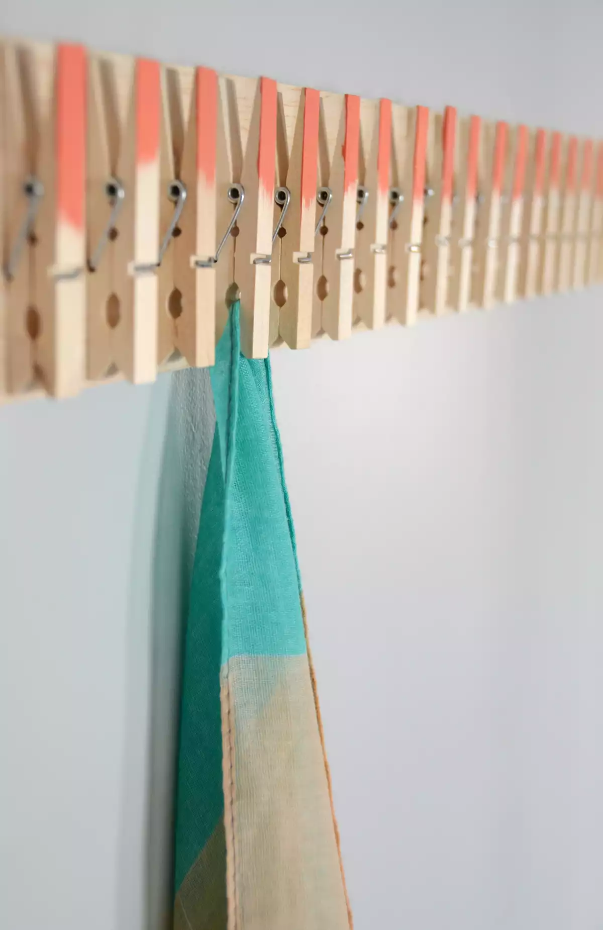 Clothespin Scarf Holder