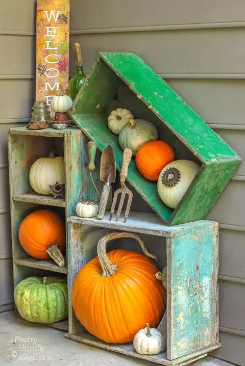 Pumpkin Crate Display