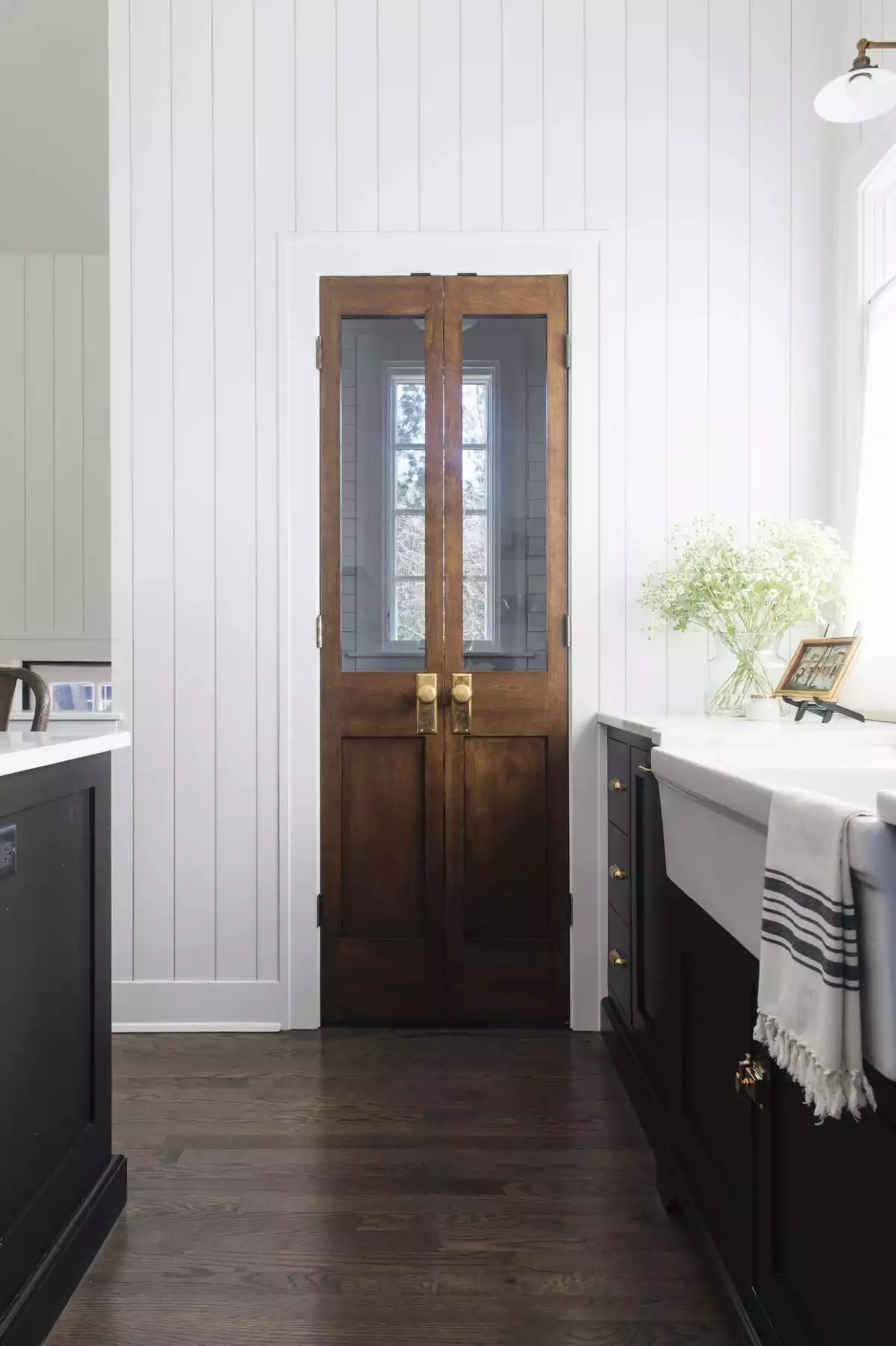 Etched Glass Pantry Door