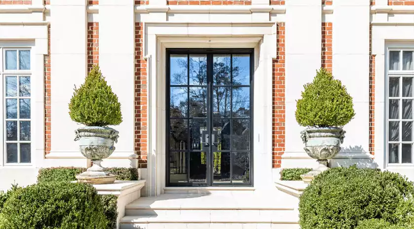 Exterior Black Metal French Doors