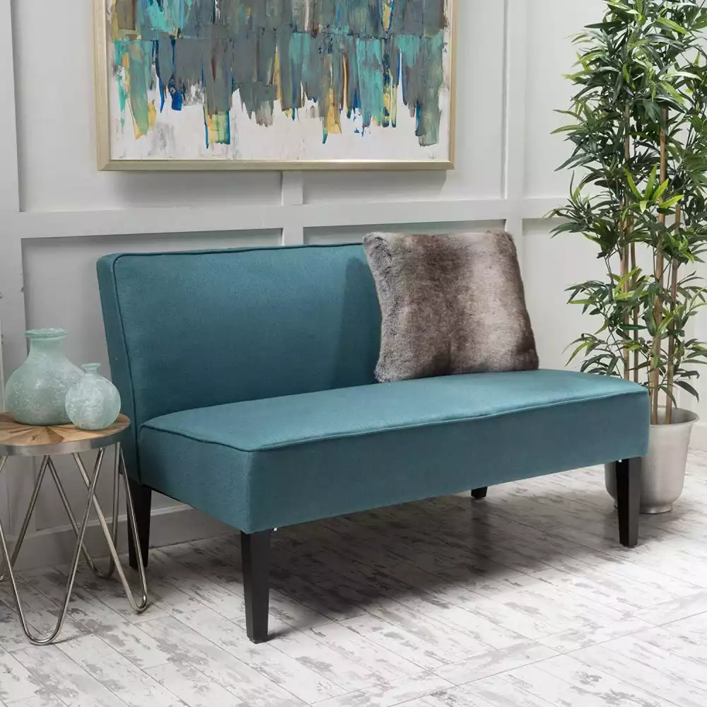 Dejon Modern Fabric Loveseat
