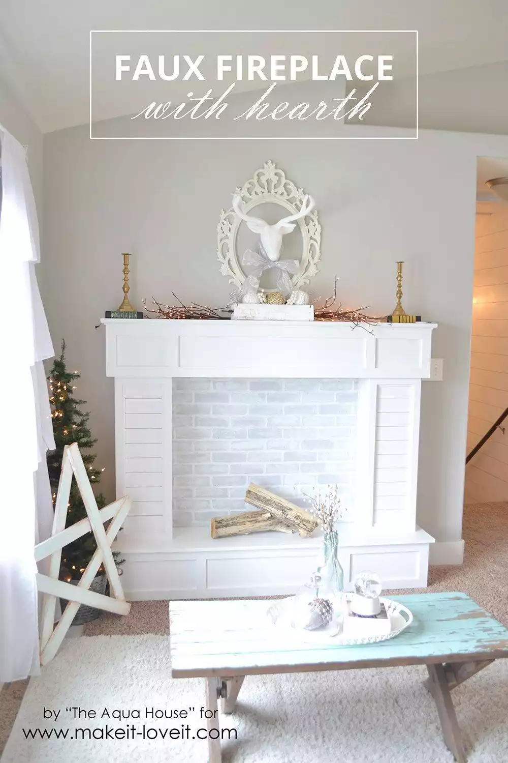 Faux fireplace DIY