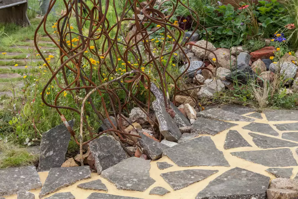 Flagstone patio for garden design