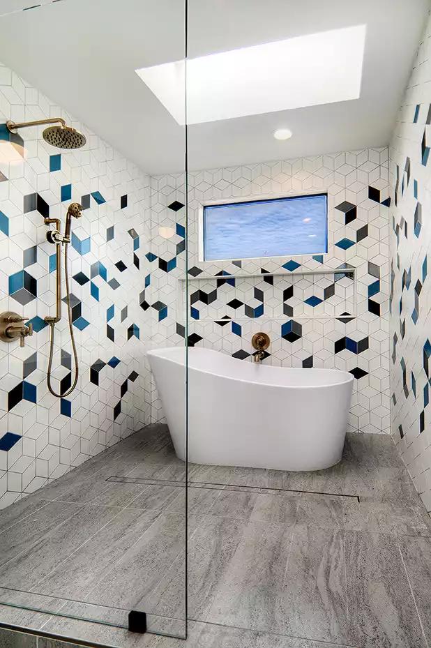 Geometric Shower Tile