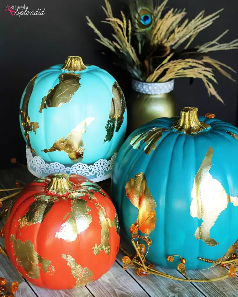 Gold Foil Pumpkins