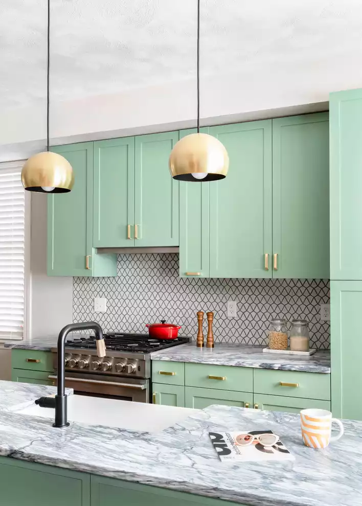 Green Cupboards in home decor trends