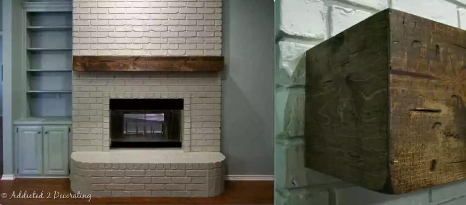 wood fireplace mantel shelf