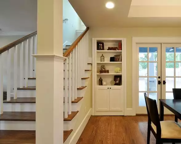 Hidden passage behind bookcase