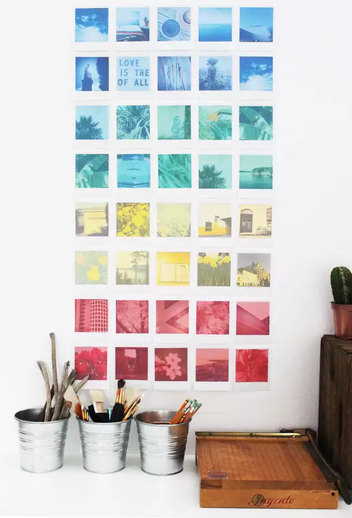 Instagram polaroid wall art