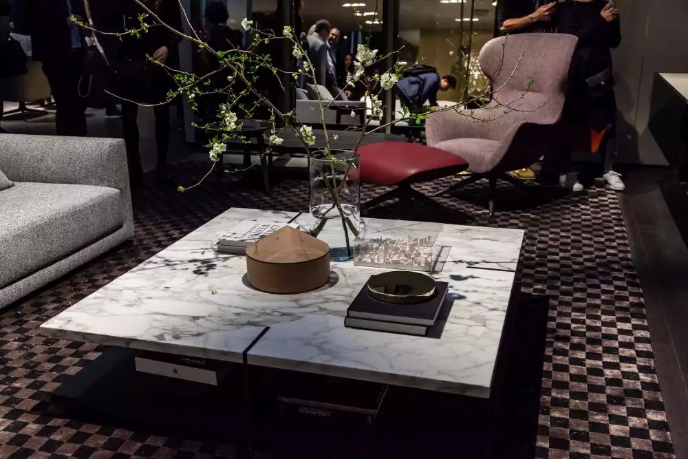 Large rectangular coffee table from Carrara Marble