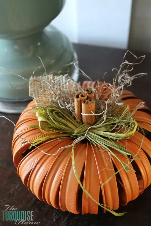 Mason Jar Lid Pumpkin