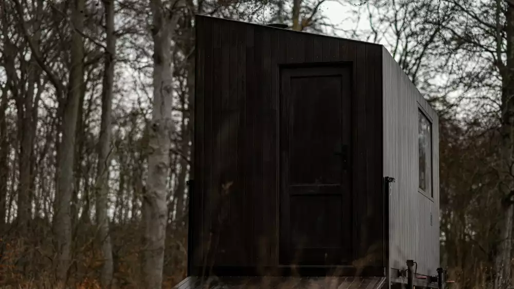 Native Narrative Sauna In Denmark black cladding