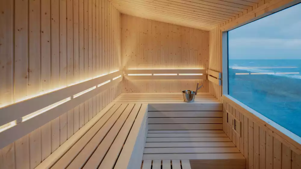 Native Narrative Sauna In Denmark interior