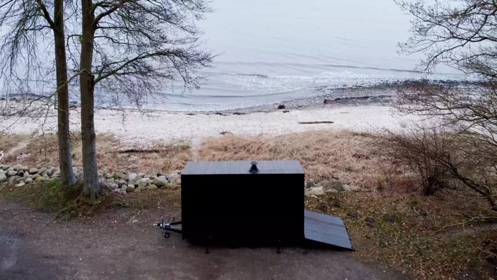 Native Narrative Sauna In Denmark on wheels