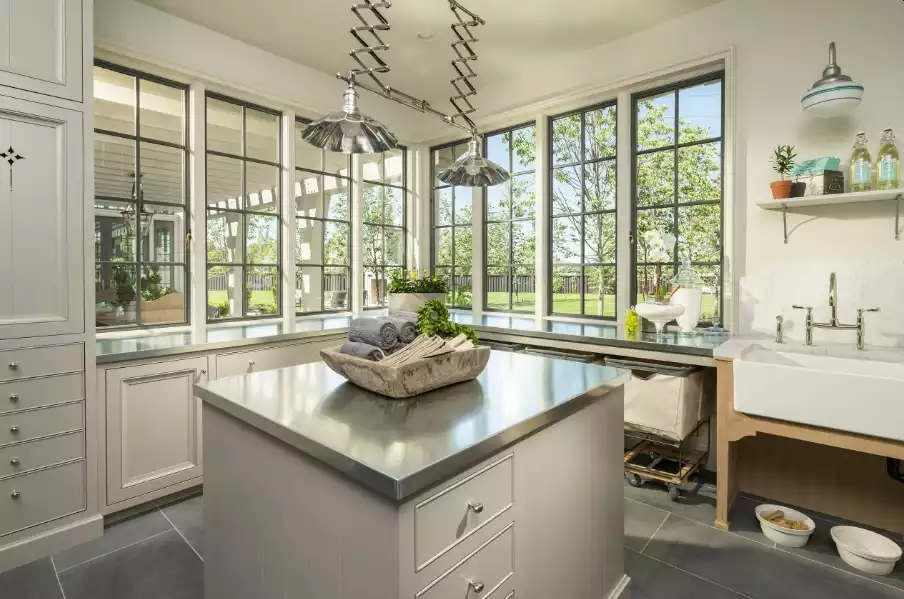 Neo-Industrial Laundry Room