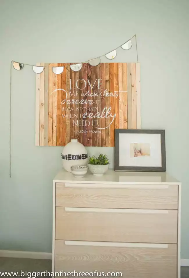 Ombre wood stencil art