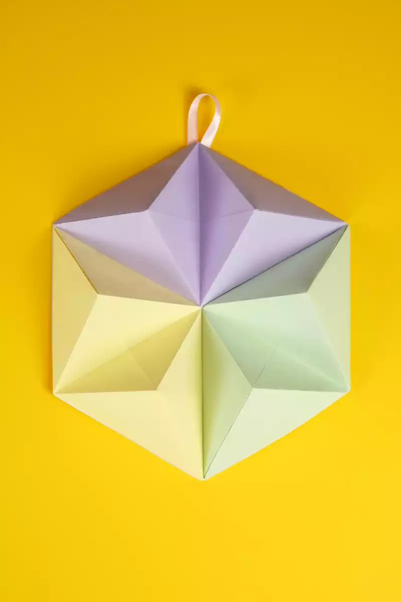 Origami paper wall decor