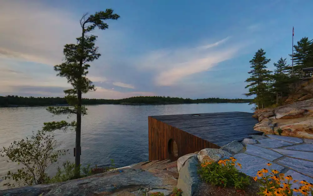 Partisan Projects Sauna Near Toronto lake