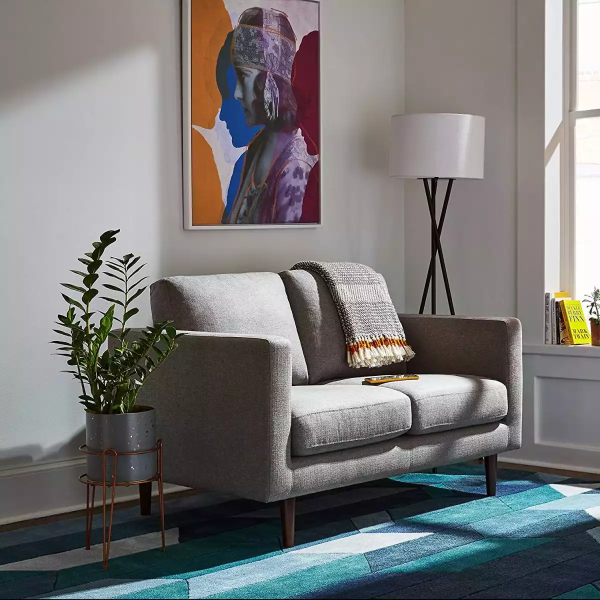Rivet Revolve Modern Upholstered Loveseat