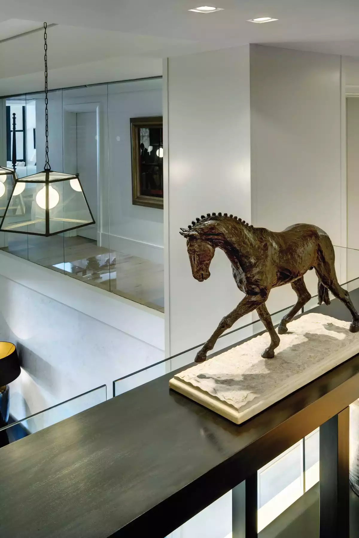 The double-height entrance foyer helps to create a seamless connection between the social and private zones