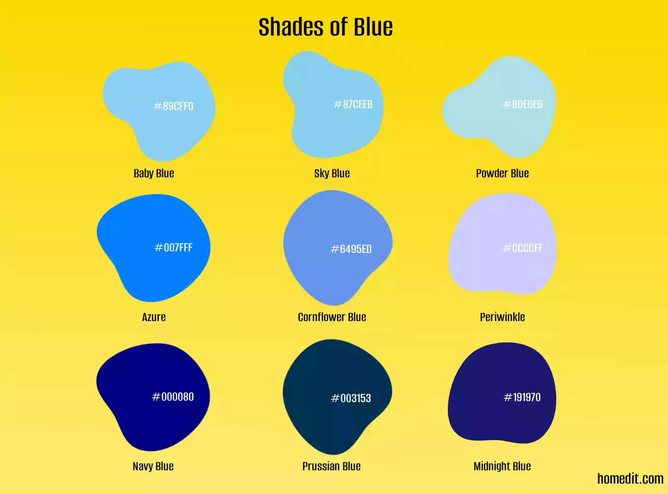 shades of blue