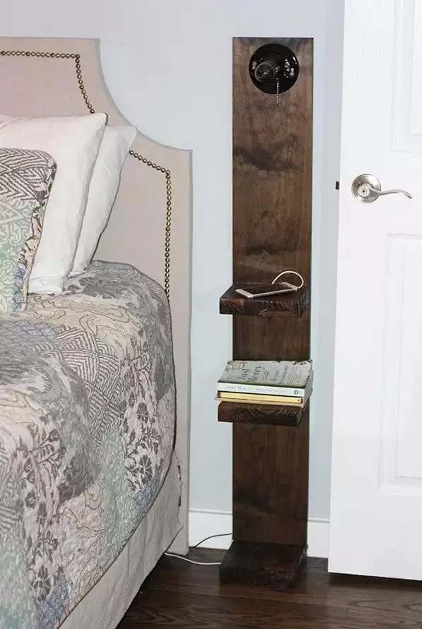 Tall and slender nightstand for narrow spaces