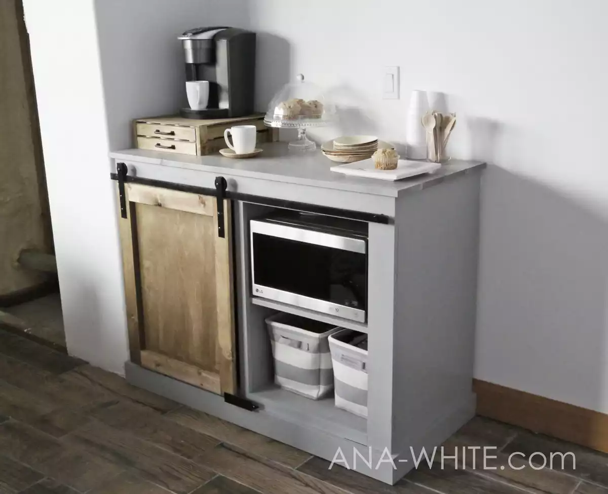 Small Home Bar with Mini Fridge