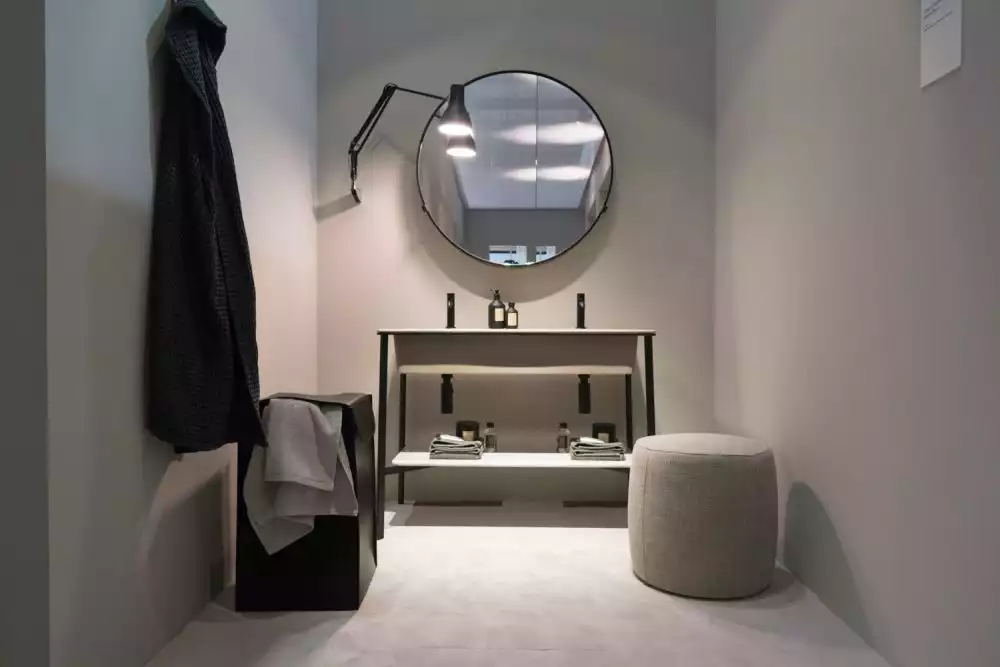 Small double vanity with legs