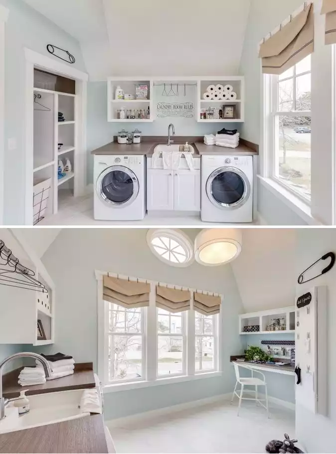 The laundry room decor