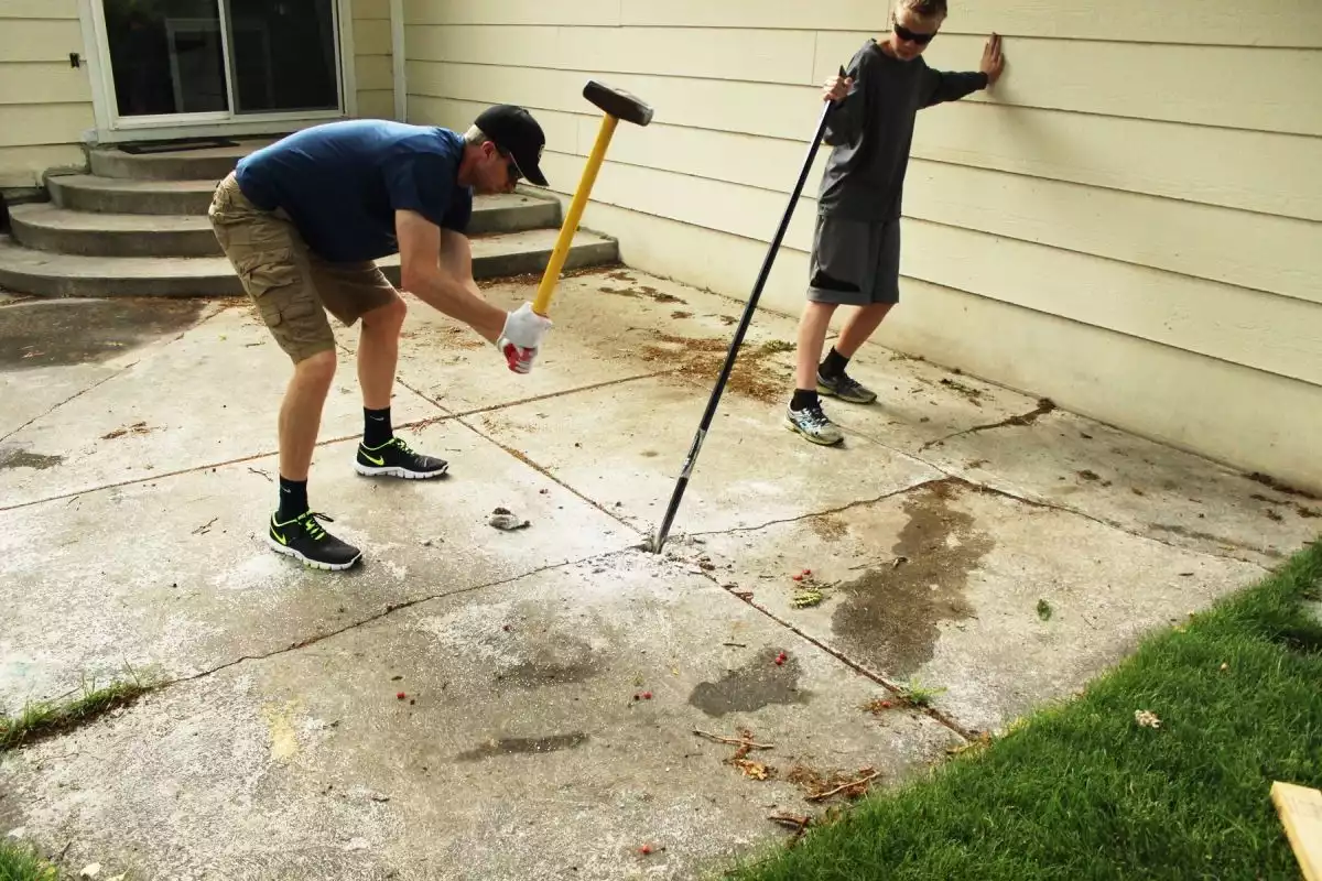 Best Way to Remove Concrete Slabs on a Patio hole