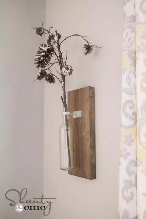 Wine bottle hangin flower