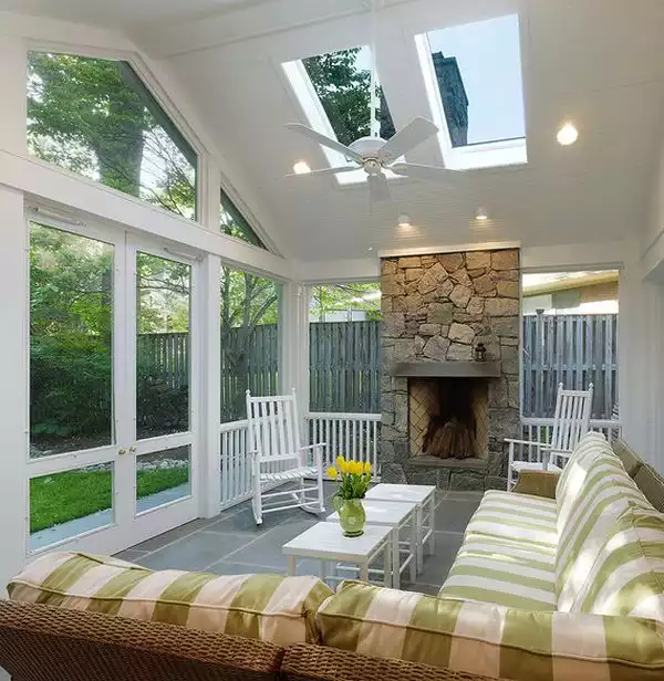 Ceiling window sunrom