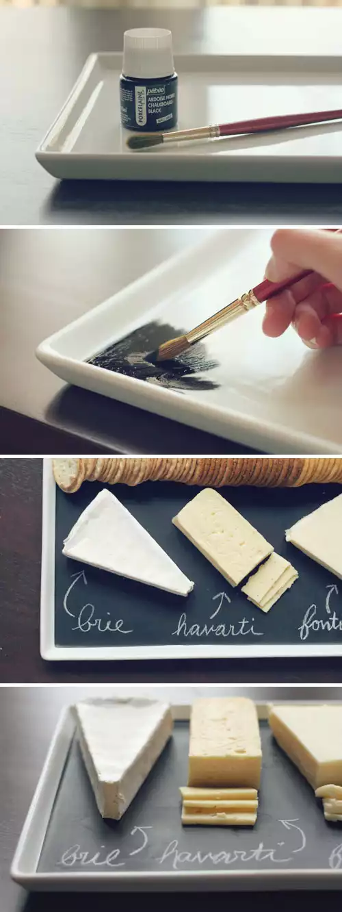Chalkboard serving platter