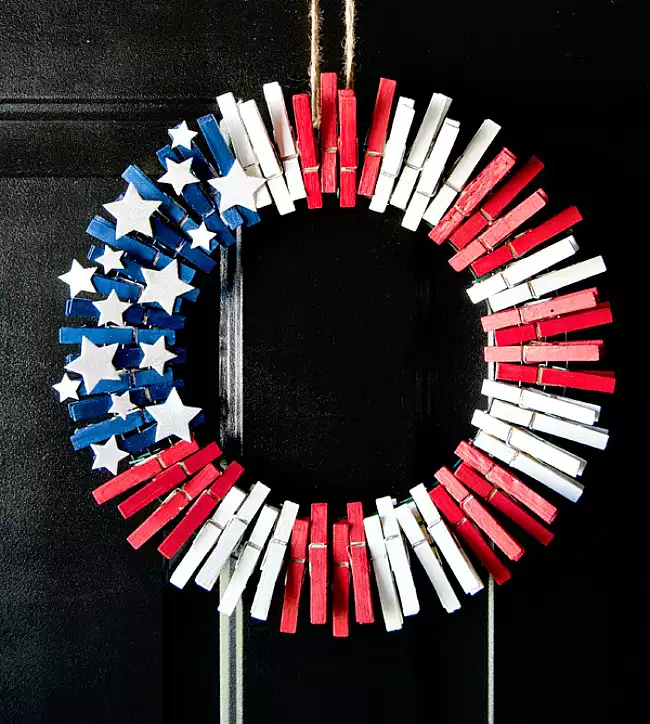 clothspin wreath