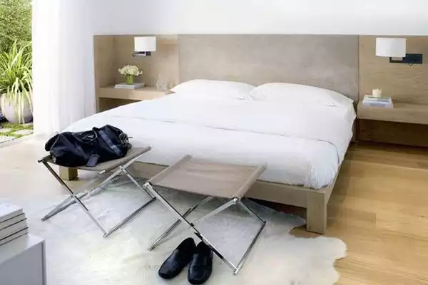 Concrete headboard