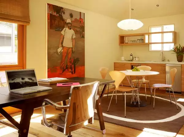 Open floor plan office