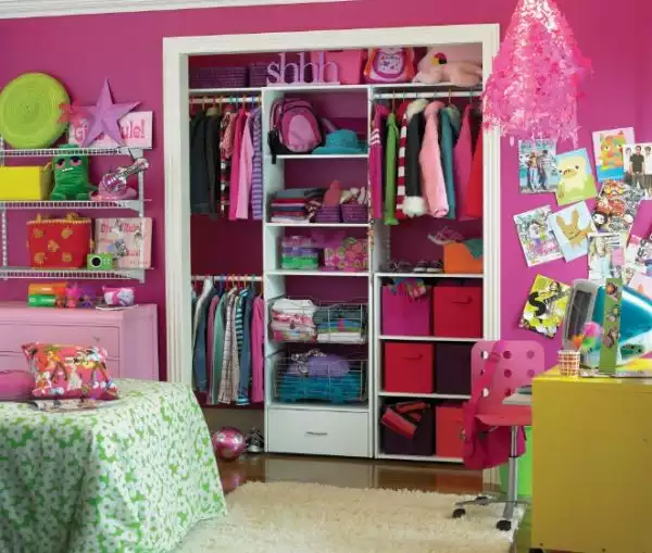 Pink girl room organizer