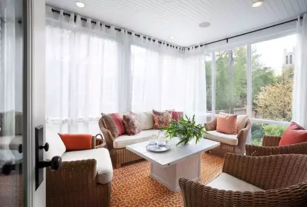 Rattan furniture for sunroom