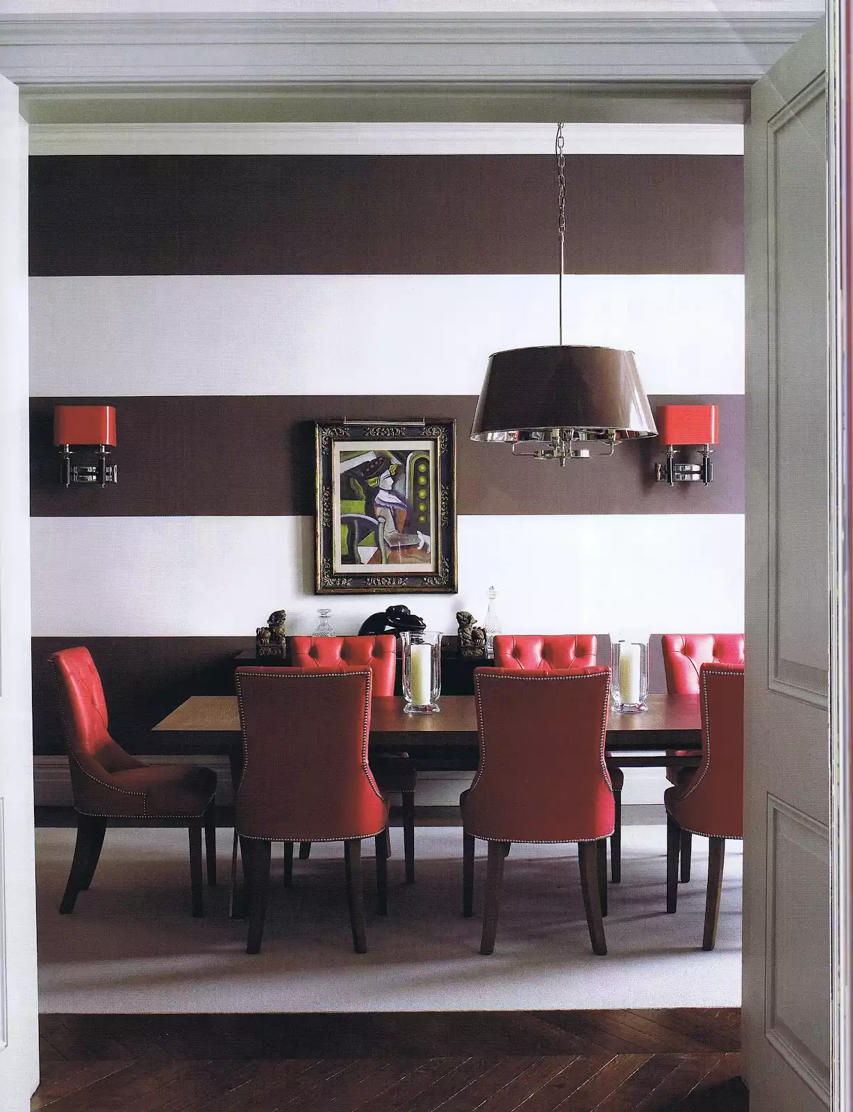 red-brown-dining-room-with-pops-of-red