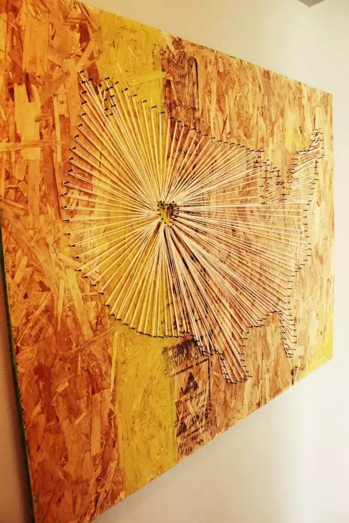 DIY Map String Art With An Industrial Vibe