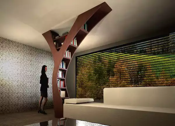 Yule tree bookshelf2