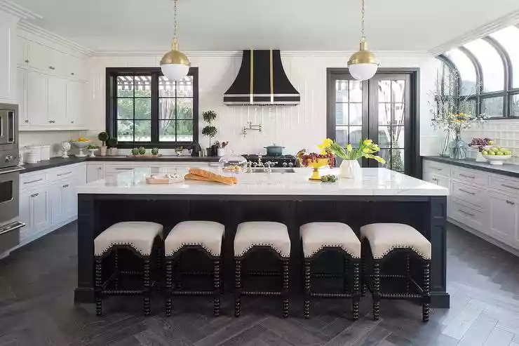 Dark Herringbone Floor