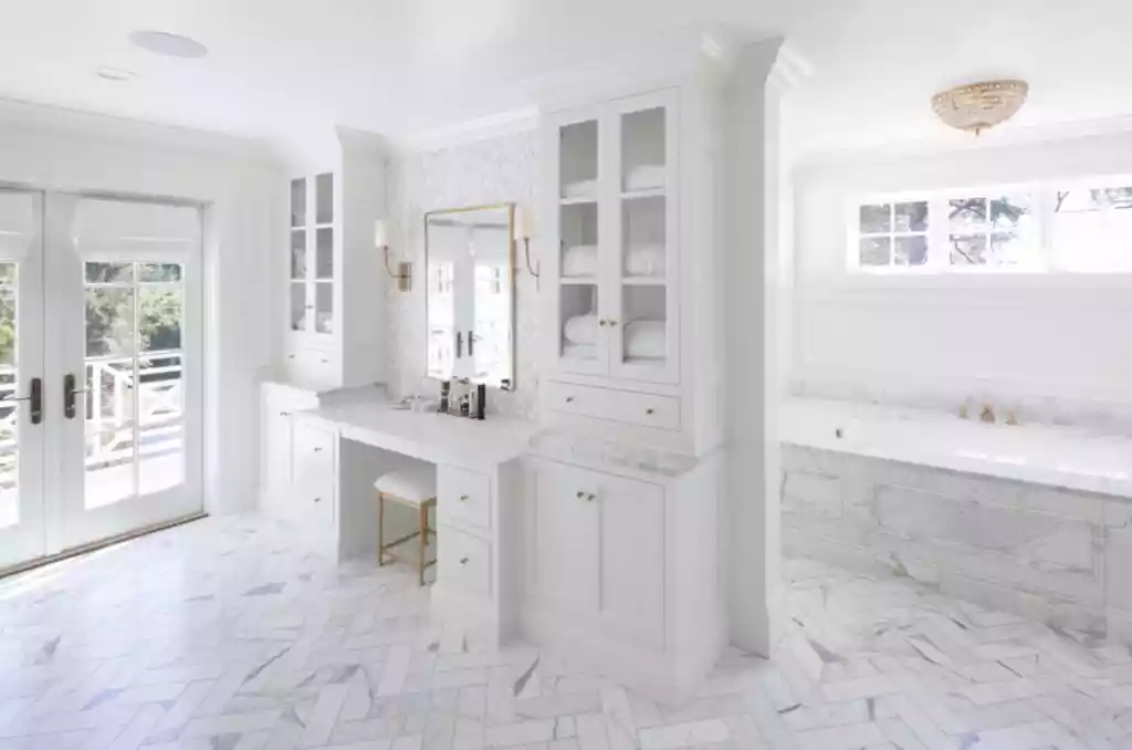 Herringbone Marble Tile Floor