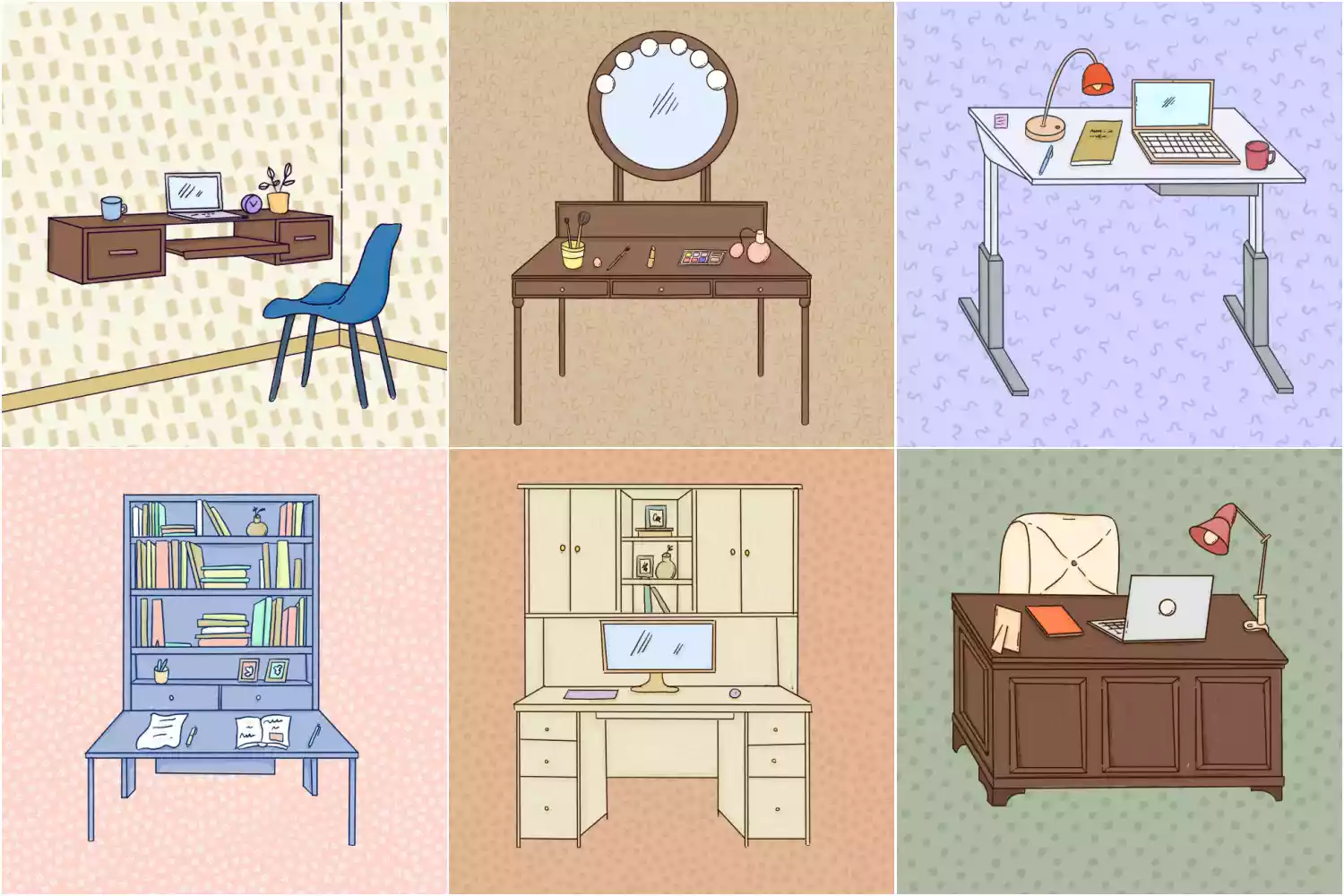Choosing the Ideal Type of Desk: An Explanation of 15 Desk Styles