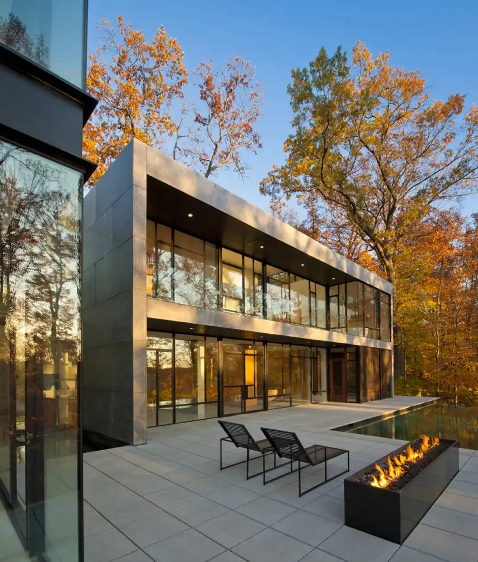 Robert M Gurney Architect Outdoor Fire Pit Seating Design
