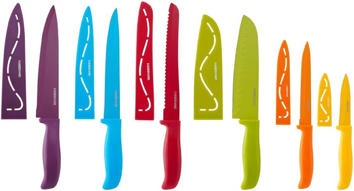 12 Piece Non Stick Resin Cutlery Knife Set