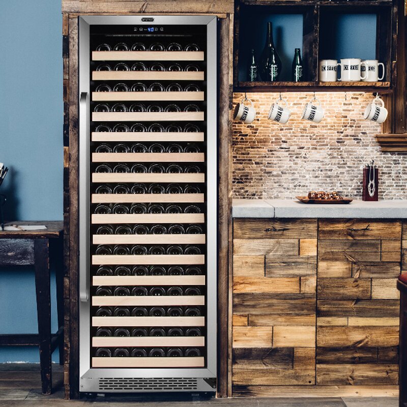 166 Bottle Single Zone Freestanding Built In Wine Cellar