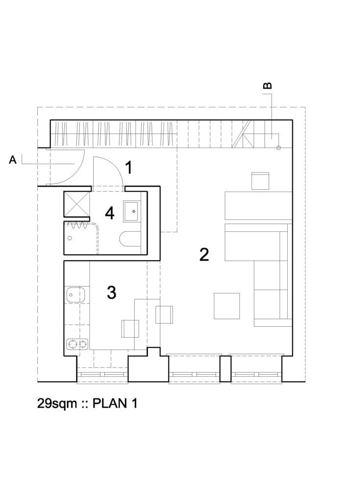 29sqm loft apartment in poland by Ewa Czerny plan