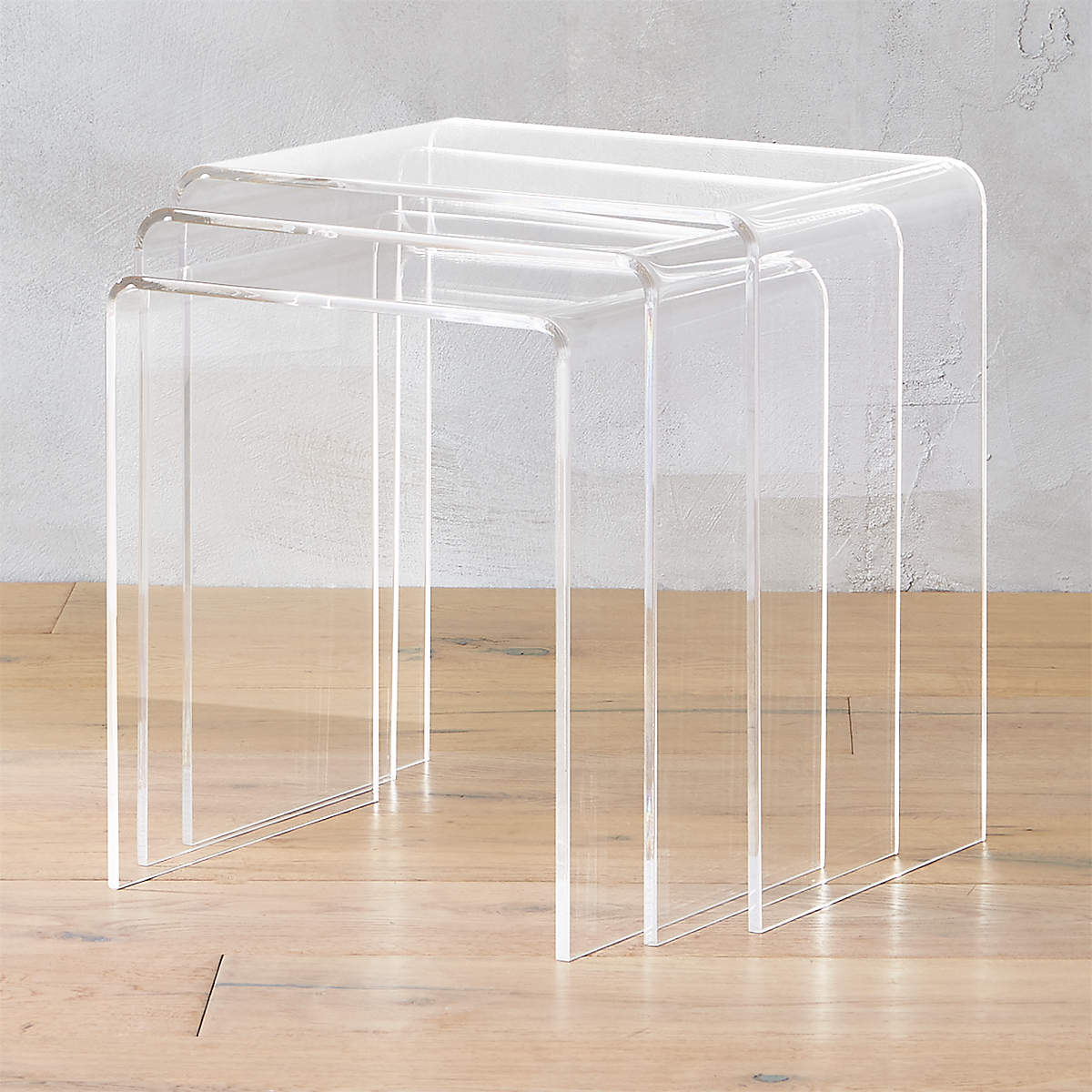 3-Piece Peekaboo Acrylic Nesting Tables