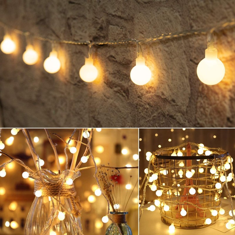 33 FT 100 LED Globe Ball String Lights